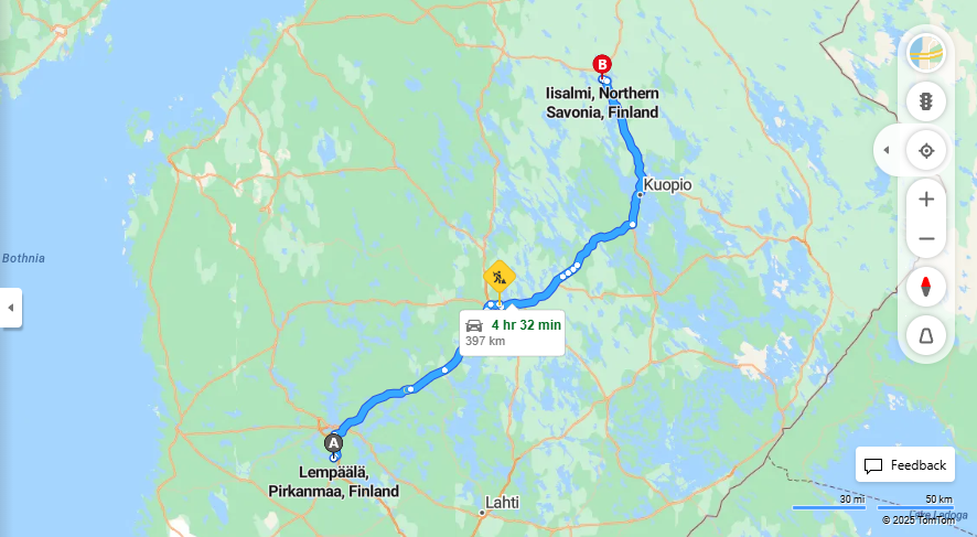 Matka Lempaalasta Iisalmeen - Etaisyys, Ajo, Kuljetus ja Matkustusvaihtoehdot