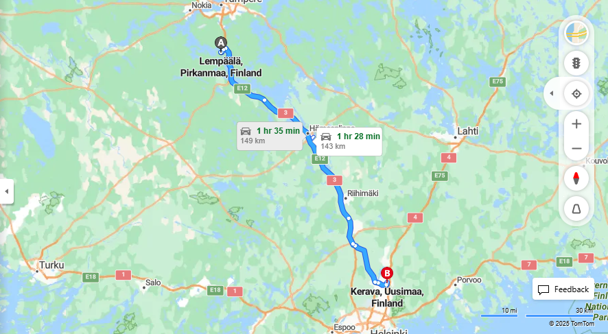Matka Lempaalasta Keravalle - Etaisyydet, Ajoreitit, Kuljetusvaihtoehdot ja Matkustaminen