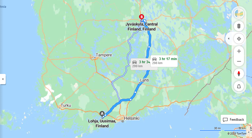 Matka Lohjalta Jyvaskylaan - Etaisyys, Ajo, Kuljetus ja Matkailuvaihtoehdot
