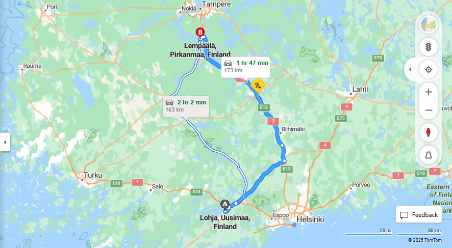 Matka Lohjalta Lempaalaan - Etaisyys, Ajaminen, Kuljetus ja Matkustusmahdollisuudet