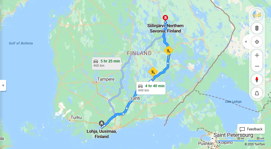 Matka Lohjalta Siilinjarvelle - Etaisyys, Ajaminen, Kuljetus ja Matkustusmahdollisuudet