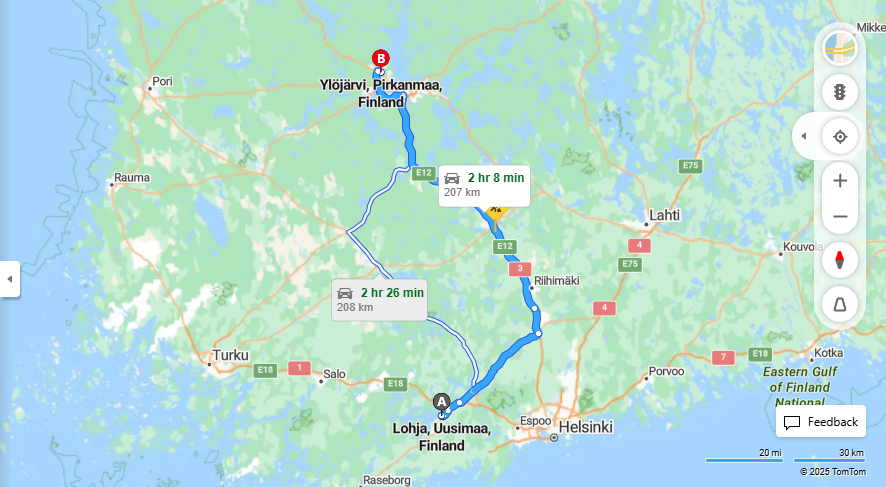 Matka Lohjalta Ylojarvelle - Etaisyys, Ajoneuvot ja Matkustusmahdollisuudet