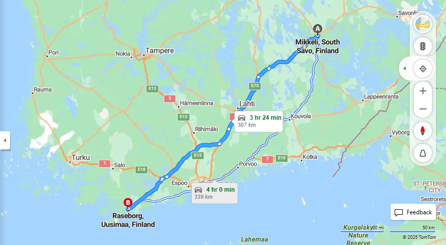 Matka Mikkelista Raseporiin - Etaisyys, Ajo, Liikenne ja Matkustamisvaihtoehdot