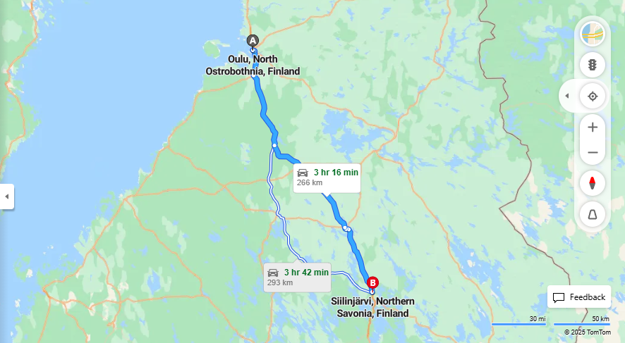 Matka Oulusta Siilinjarvelle - Etaisyys, Ajo, Liikenne ja Matkustusvaihtoehdot