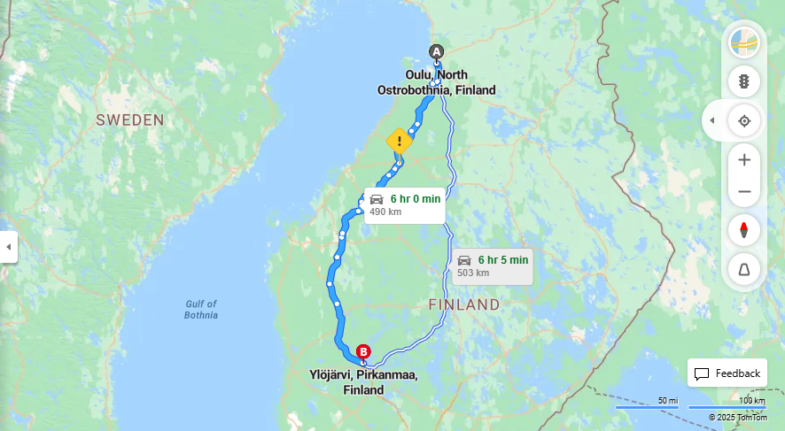 Matka Oulusta Ylojarvelle - Etaisyys, Ajo, Liikenne ja Matkustusvaihtoehdot