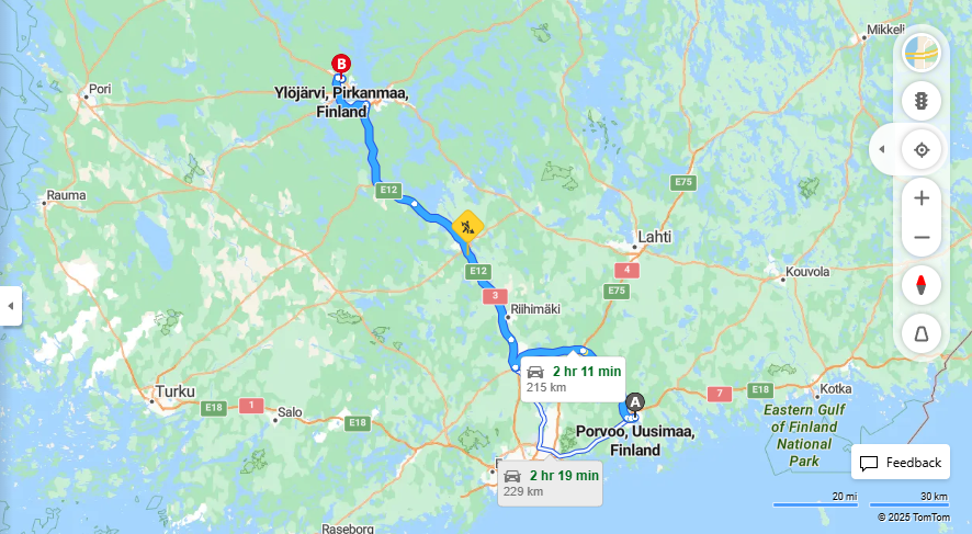 Matka Porvoosta Ylojarvelle - Etaisyys, Ajo, Liikenne ja Matkustusmahdollisuudet
