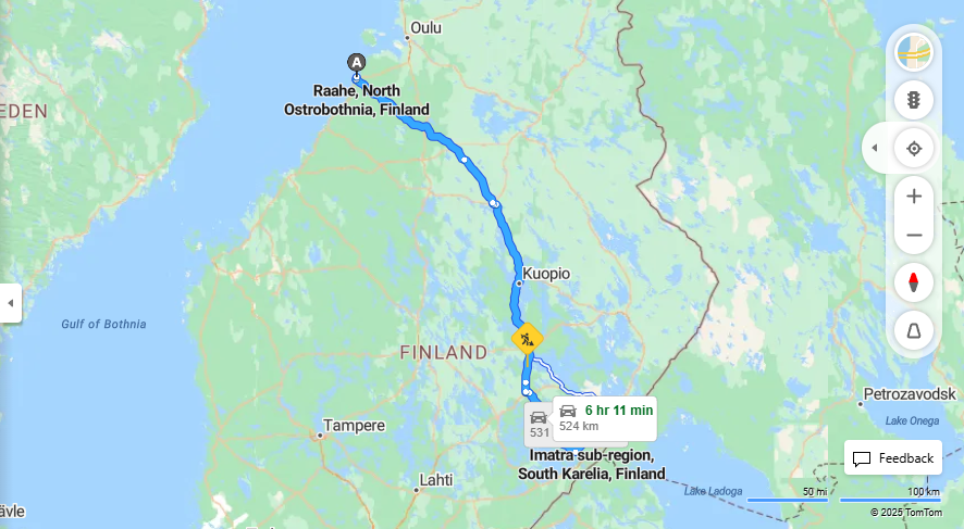 Matka Raaheesta Imatralle - Etaisyys, Ajo, Kuljetus ja Matkustamisvaihtoehdot