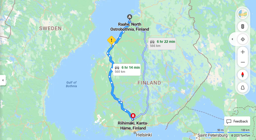 Matka Raaheesta Riihimaelle - Etaisyys, Ajaminen, Kuljetus ja Matkustamisvaihtoehdot