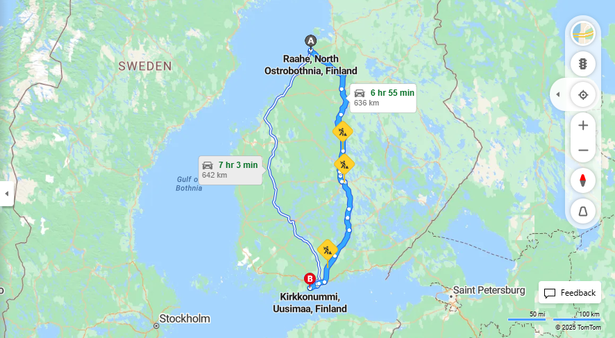 Matka Raahesta Kirkkonummelle - Etaisyys, Ajo, Kuljetus ja Matkustamisvaihtoehdot