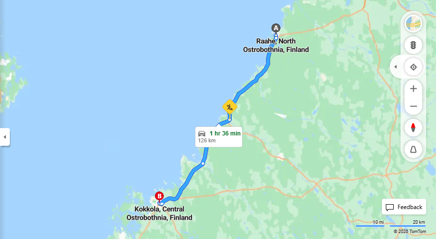 Matka Raahesta Kokkolaan - Etaisyys, Ajo, Kuljetus ja Matkustusvaihtoehdot