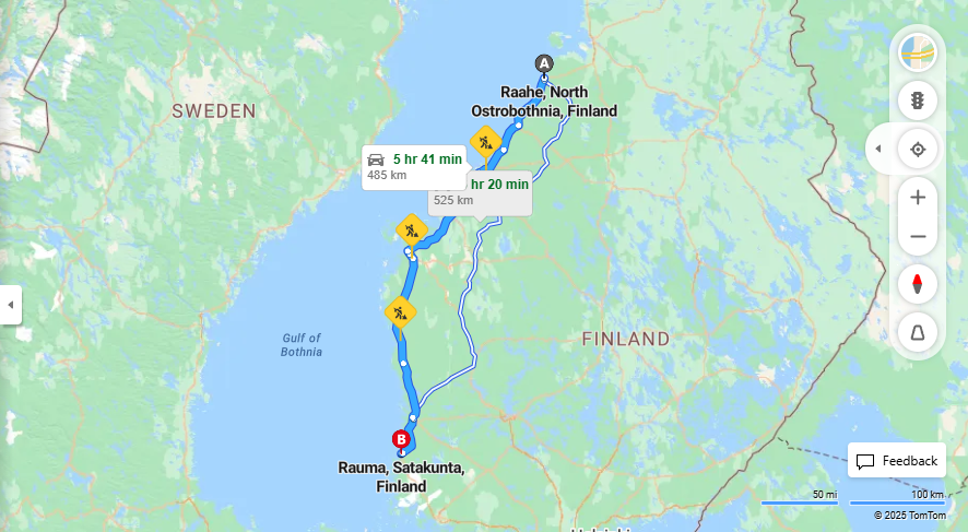 Matka Raahesta Raumalle - Etaisyys, Ajo, Kuljetus ja Matkustusvaihtoehdot