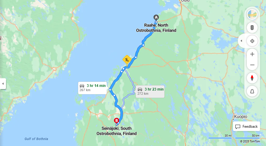 Matka Raahesta Seinajoelle - Etaisyys, Ajaminen, Kuljetus ja Matkustusvaihtoehdot