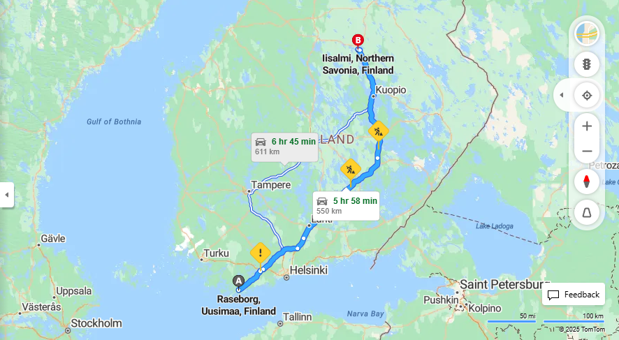 Matka Raseborgista Iisalmeen - Etaisyys, Ajo, Kuljetus ja Matkustamisvaihtoehdot