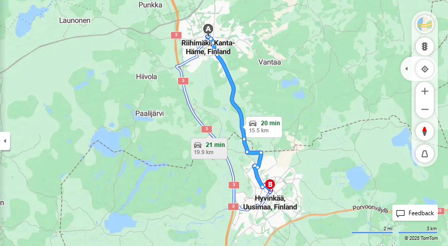 Matka Riihimaelta Hyvinkaalle - Etaisyys, Ajo, Kuljetus ja Matkustusvaihtoehdot