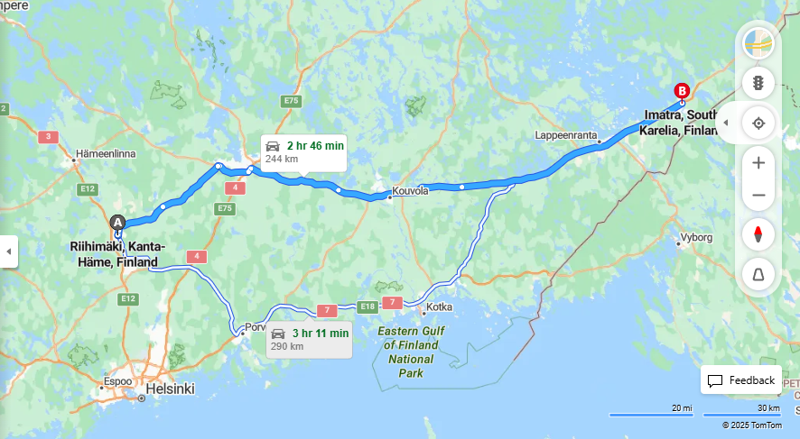 Matka Riihimaelta Imatralle - Etaisyys, Ajaminen, Kuljetus ja Matkustusvaihtoehdot