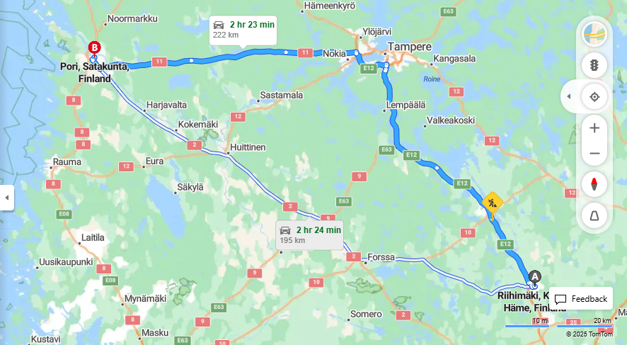 Matka Riihimaelta Poriin - Etaisyys, Ajaminen, Tulevaisuuden Kuljetusvaihtoehdot ja Matkustaminen