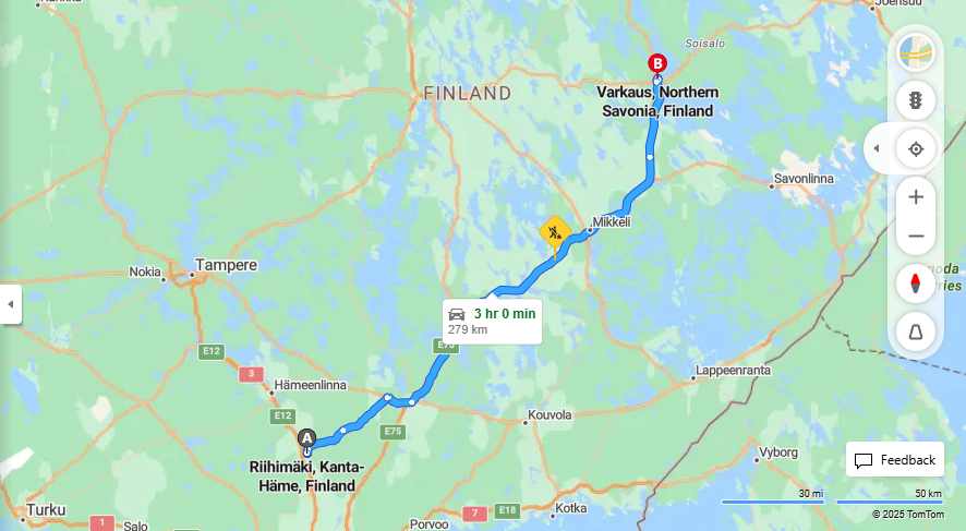 Matka Riihimaelta Varkauteen - Etaisyys, Ajaminen, Kuljetus ja Matkustusvaihtoehdot