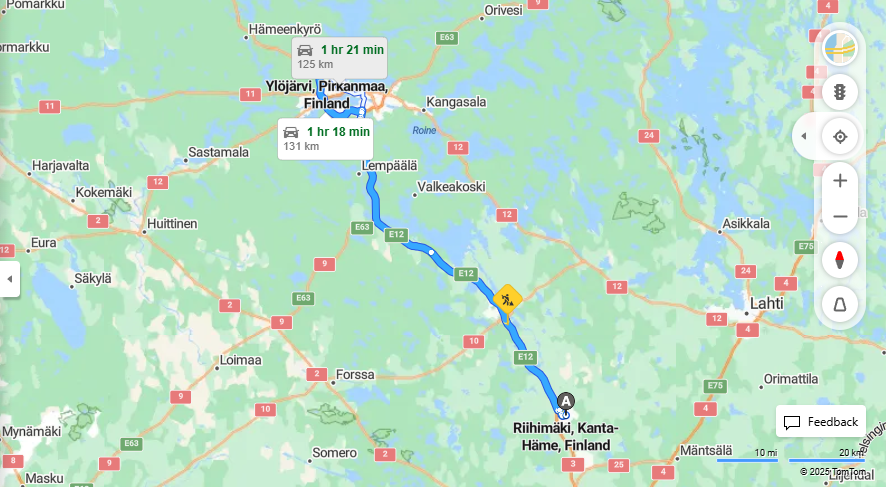 Matka Riihimaelta Ylojarvelle - Etaisyys, Ajo, Liikenne ja Matkustusvaihtoehdot