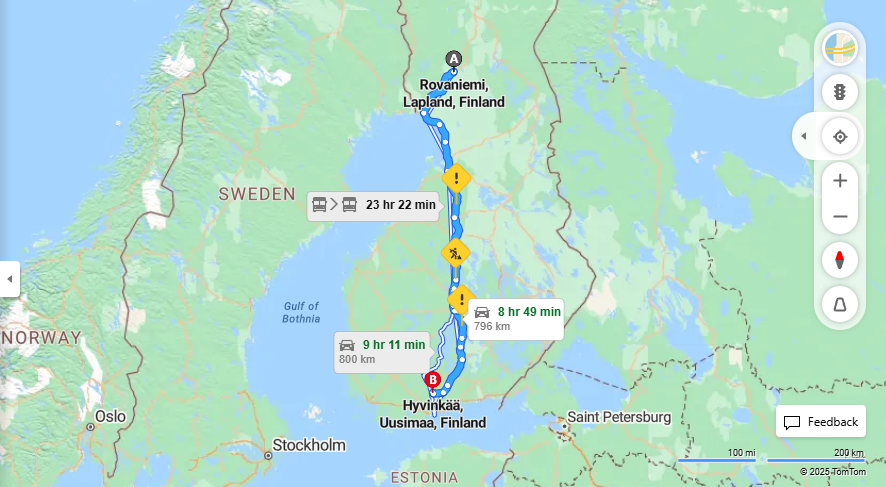 Matka Rovaniemelta Hyvinkaalle - Etaisyys, Ajo, Liikenne ja Matkustusvaihtoehdot
