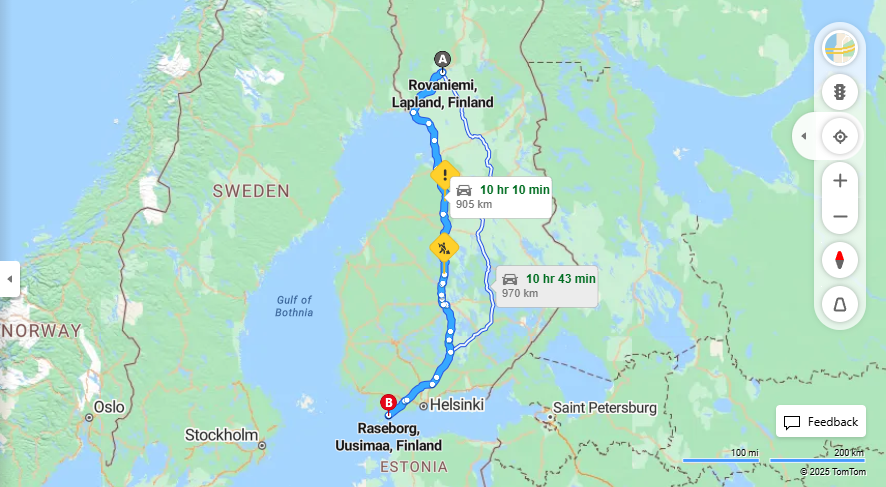 Matka Rovaniemelta Raseporiin - Etaisyys, Ajo, Liikenne ja Matkustusmahdollisuudet