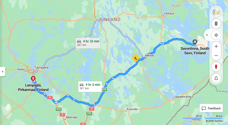 Matka Savonlinnasta Lempaalaan - Etaisyys, Ajo, Kuljetus ja Matkustusmahdollisuudet