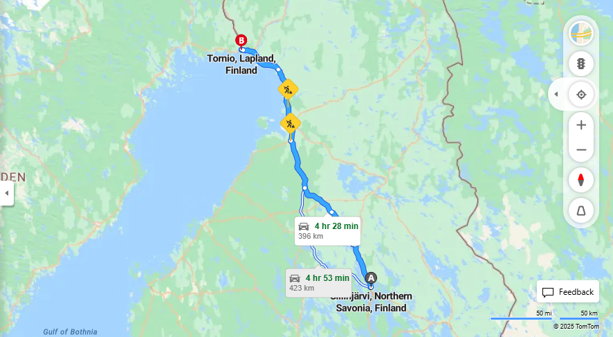Matka Siilinjarvelta Tornioon - Etaisyys, Ajaminen, Kuljetus ja Matkustusvaihtoehdot