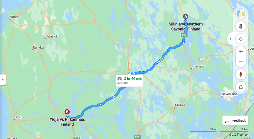 Matka Siilinjarvelta Ylojarvelle - Etaisyys, Ajo, Kuljetus ja matkustusmahdollisuudet