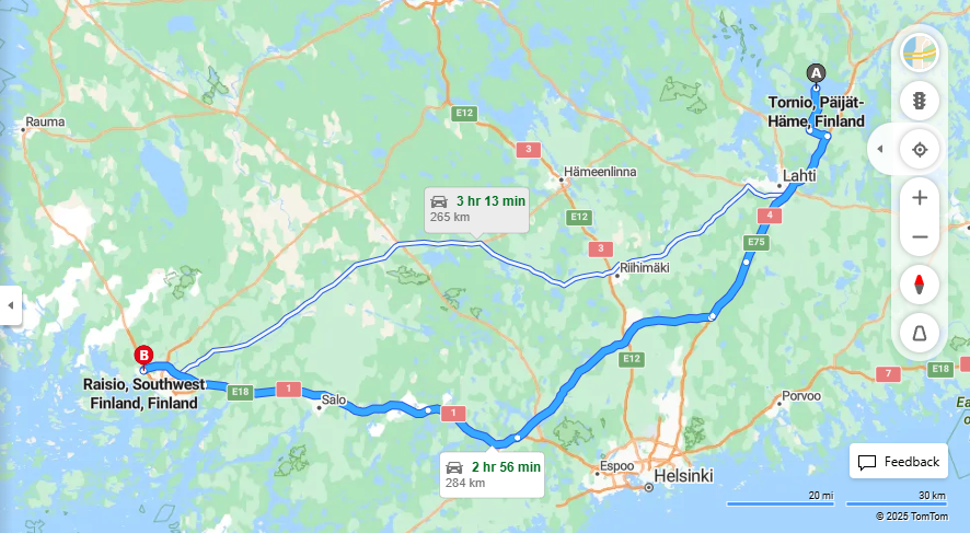 Matka Tornio-Raisio: Etaisyys, Ajo, Kuljetus ja Matkustusvaihtoehdot