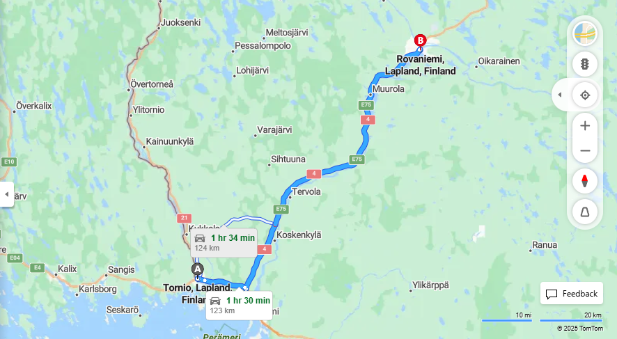 Matka Tornio-Rovaniemi: Etaisyys, Ajomatka, Kuljetus ja Matkavaihtoehdot
