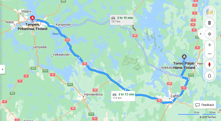 Matka Tornio-Tampere: Etaisyys, Ajaminen, Kuljetus ja Matkustamisvaihtoehdot