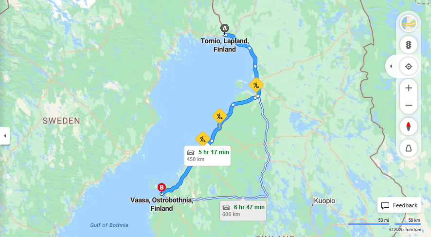 Matka Tornio-Vaasa: Etaisyys, Ajo-optiot ja Liikkumistavat