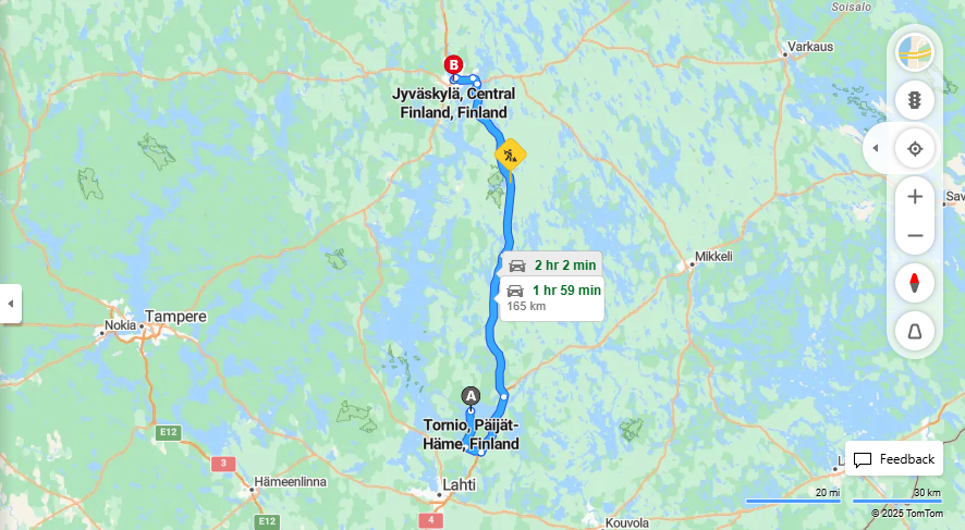 Matka Torniosta Jyvaskylaan - Etaisyys, Ajo, Liikenne ja Matkustusmahdollisuudet