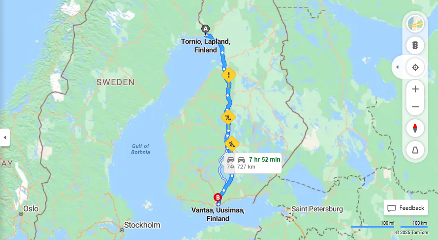 Matka Torniosta Vantaalle - Etaisyys, Ajaminen, Kuljetus- ja Matkavaihtoehdot