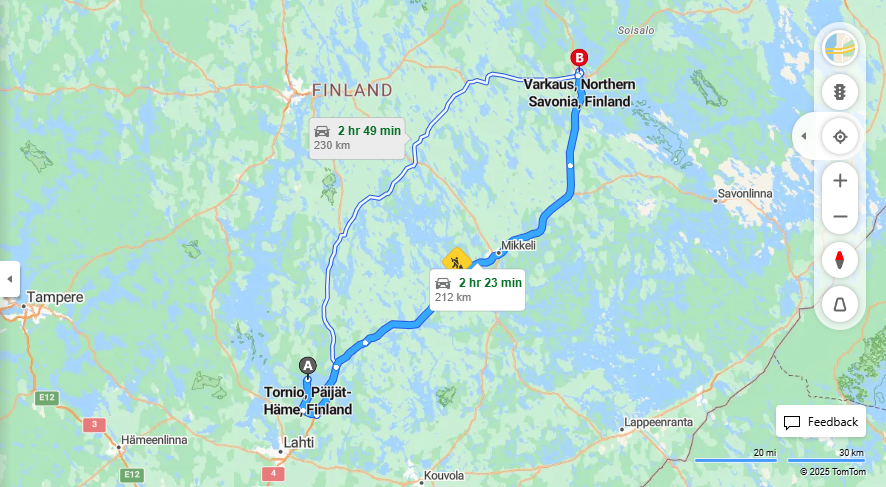 Matka Torniosta Varkauteen - Etaisyys, Ajo, Kuljetus ja Matkustusmahdollisuudet