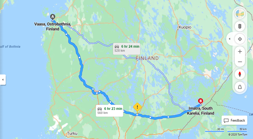 Matka Vaasasta Imatralle - Etaisyys, Ajo, Kuljetus ja Matkustamisvaihtoehdot