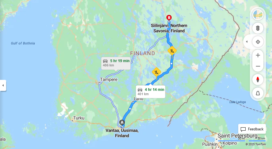 Matka Vantaalta Siilinjarvelle - Etaisyys, Ajo, Kuljetus ja Matkustusvaihtoehdot
