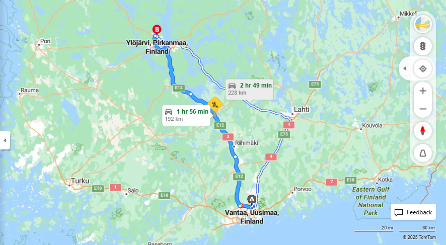 Matka Vantaasta Ylojarvelle - Etaisyys, Ajo, Kuljetus ja Matkustamisvaihtoehdot