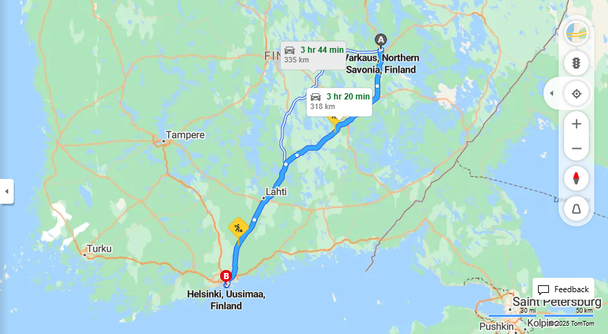 Matka Varkaudesta Helsinkiin - Etaisyys, Ajo, Liikenne ja Matkustusvaihtoehdot
