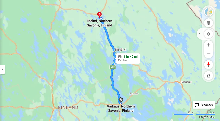 Matka Varkaudesta Iisalmeen - Etaisyys, Kulkuvalineet ja Matkavaihtoehdot