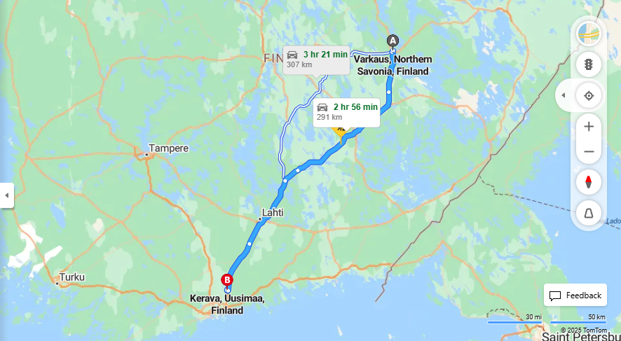 Matka Varkaudesta Keravalle - Etaisyys, Ajo, Kuljetus ja Matkustusvaihtoehdot