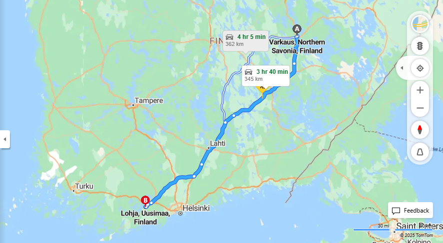 Matka Varkaudesta Lohjalle - Etaisyydet, Ajo, Kuljetus ja Matkustusvaihtoehdot