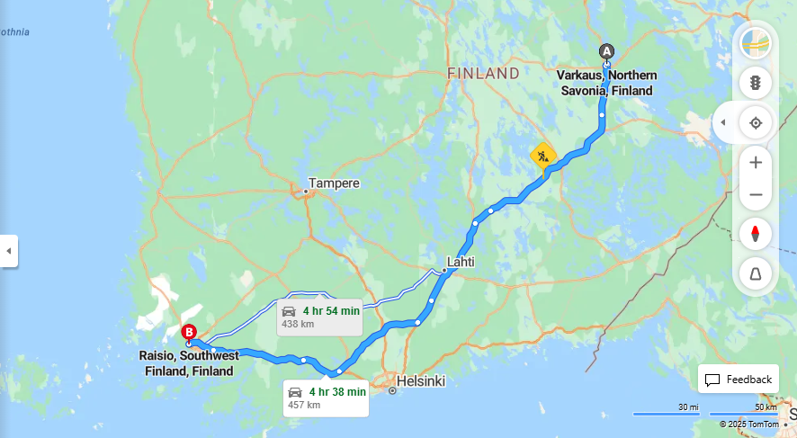 Matka Varkaudesta Raisioon - Etaisyydet, Ajaminen, Kuljetus ja Matkustusmahdollisuudet