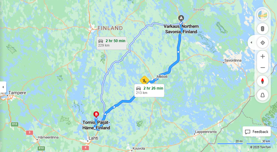 Matka Varkaudesta Torniioon - Etaisyys, Ajo, Kuljetus ja Matkavaihtoehdot