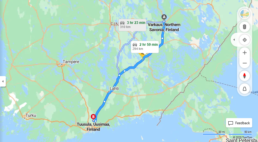 Matka Varkaudesta Tuusulaan - Etaisyys, Ajo, Kuljetus ja Matkustusmahdollisuudet