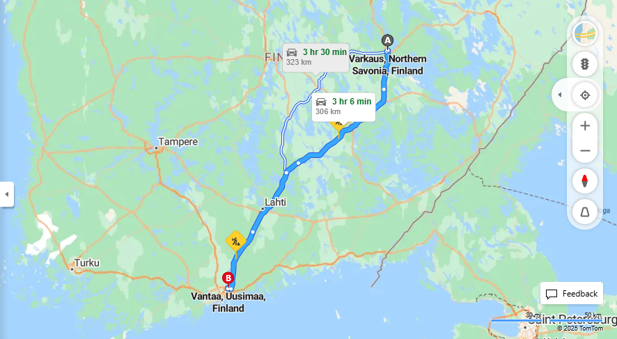 Matka Varkaudesta Vantaalle - Etaisyys, Ajaminen, Liikenne ja Matkustamisvaihtoehdot