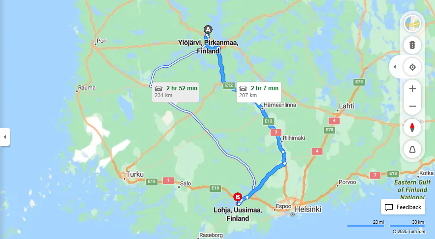 Matka Ylojarvelta Lohjalle - Etaisyys, Ajaminen, Kuljetus ja Matkustusvaihtoehdot