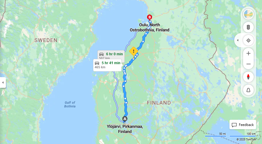 Matka Ylojarvelta Ouluun - Etaisyydet, Ajaminen, Kuljetus ja Matkustusvaihtoehdot