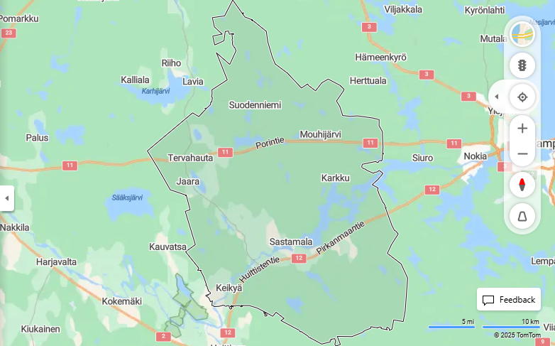 Nokia Sastamalaan: Etaisyys, Ajo, Liikenne ja Matkustusvaihtoehdot