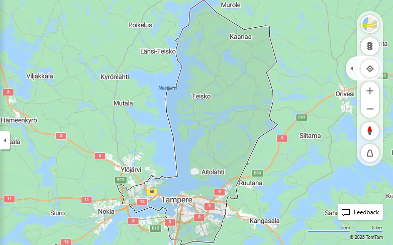 Nokialta Tampereelle - Etaisyys, Ajo, Liikkuminen ja Matkustusvaihtoehdot
