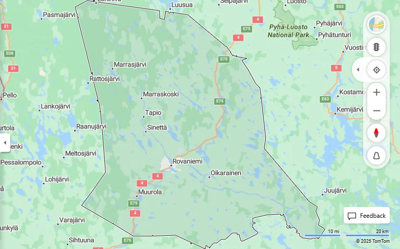 Porvoosta Rovaniemelle - Etaisyydet, Ajo, Kuljetus ja Matkustusvaihtoehdot